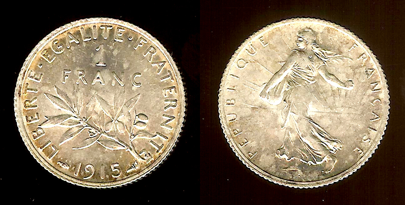 1 franc Semeuse 1915 BU